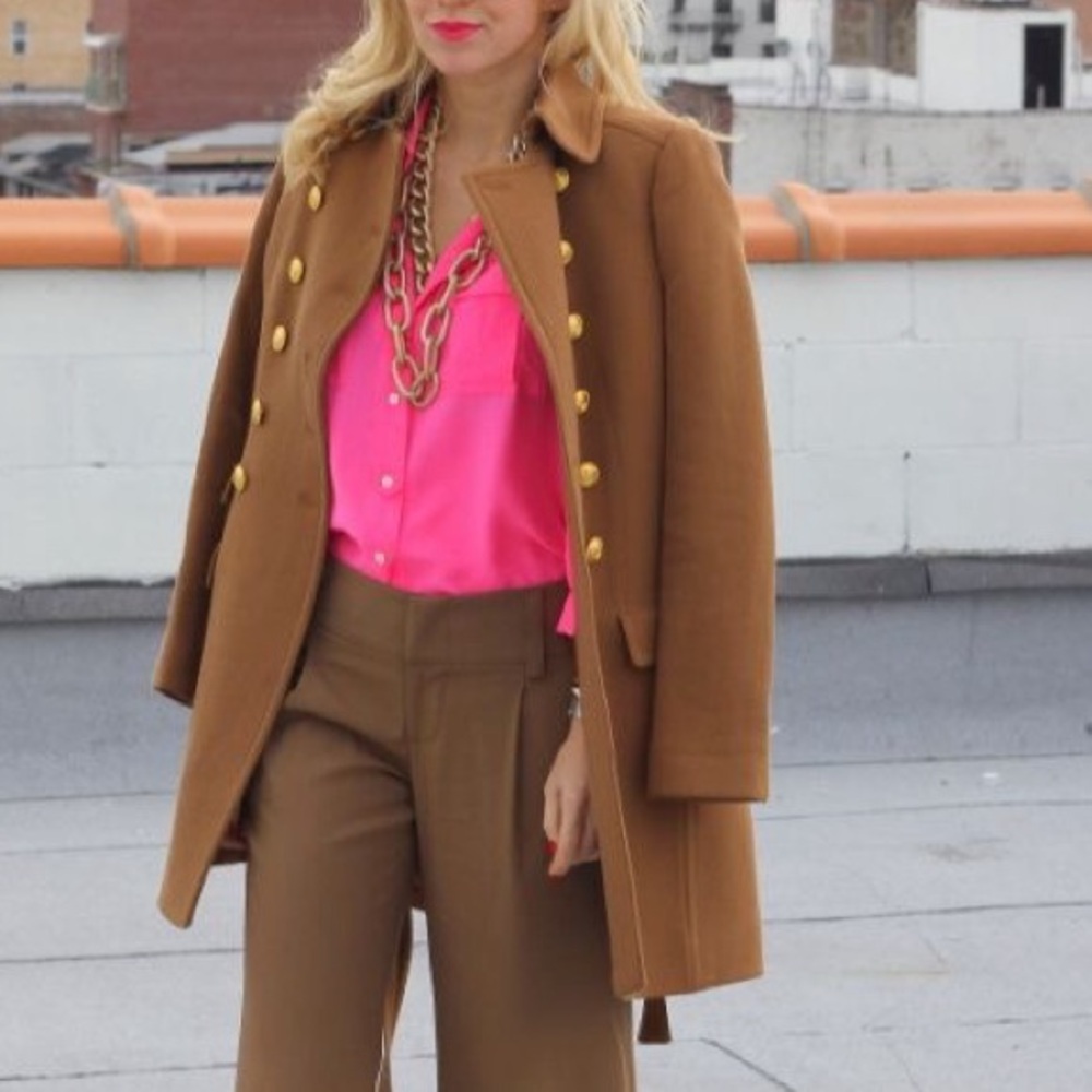 💞J.Crew Neon Pink Blythe Blouse - Picture 7 of 13